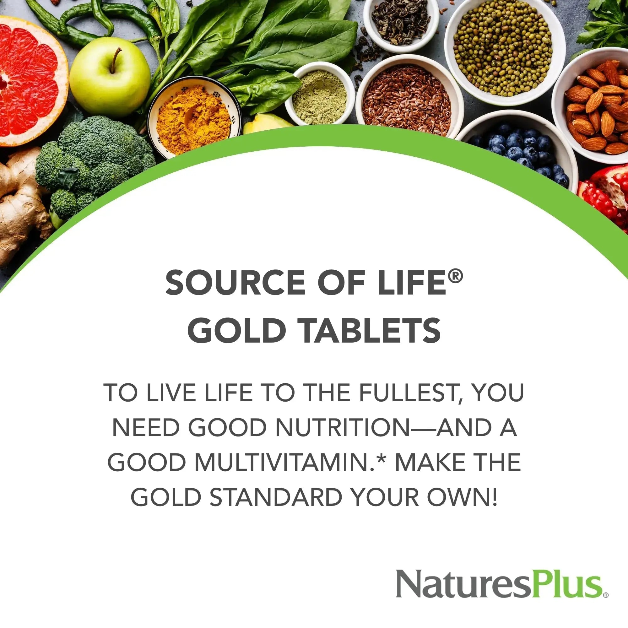 NaturesPlus Source of Life Gold Multivitamin - 180 Tablets - with Vitamins D3 & B12 - Blood, Bone & Immune Support - Vegetarian & Gluten Free - 60 Servings NaturesPlus Au supplements