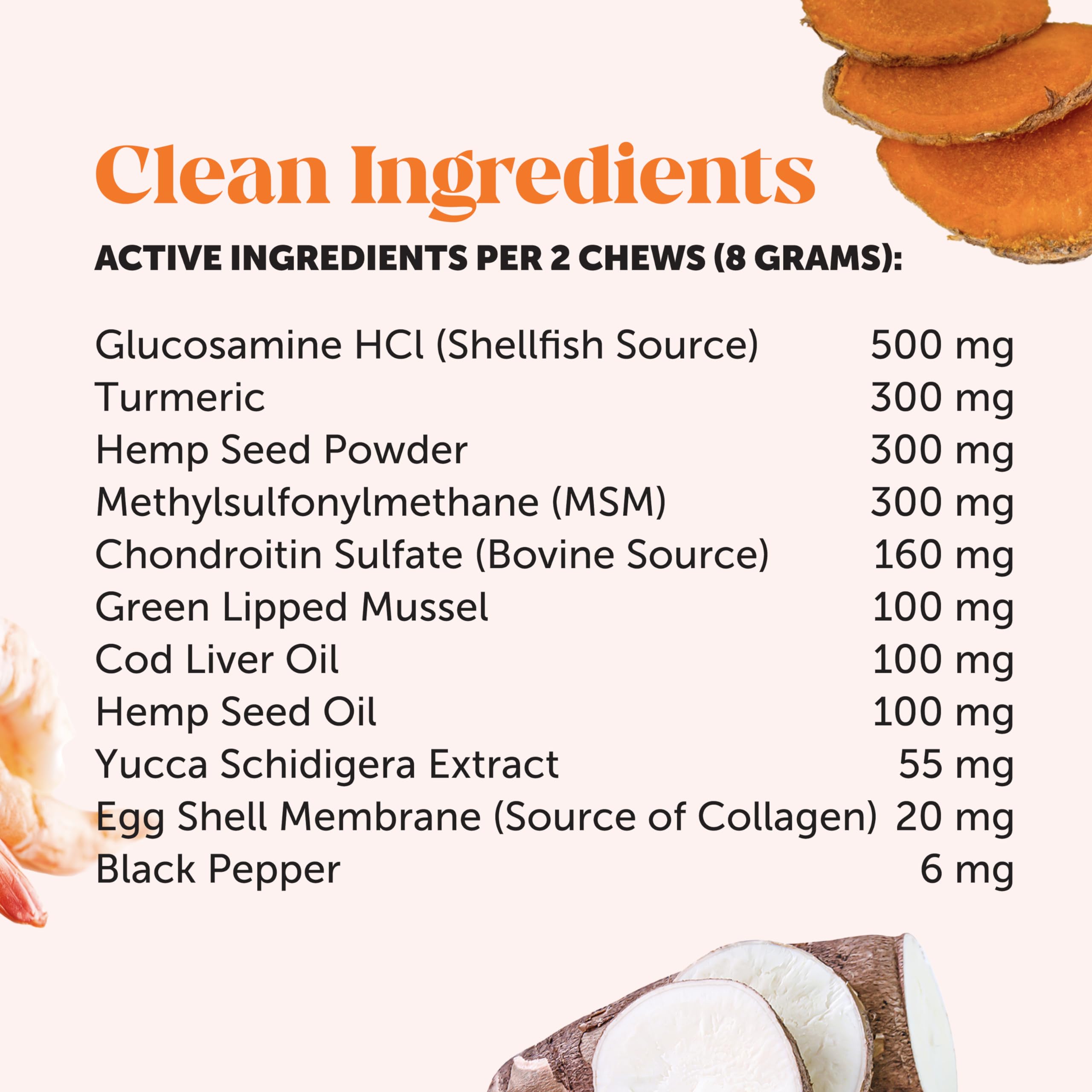 Hemp Hip & Joint Supplement for Dogs - Hemp Oil & Powder - Glucosamine Chondroitin for Dogs, Turmeric, MSM, Green-Lipped Mussel, Supports Mobility, May Reduce Discomfort (Bacon) Pet Honesty Au supplements