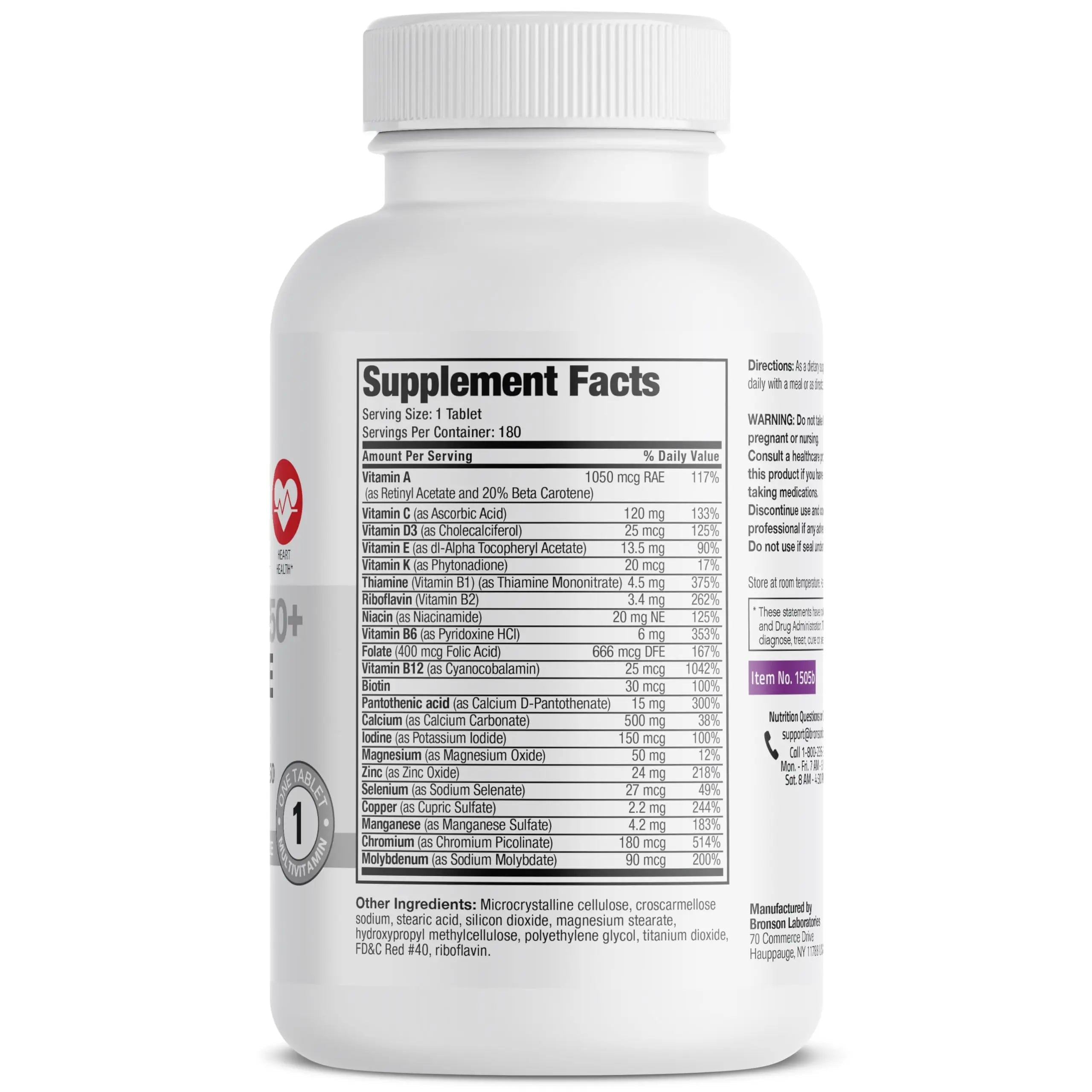 Bronson ONE Daily Women’s 50+ Complete Multivitamin Multimineral, 180 Tablets Bronson Au supplements