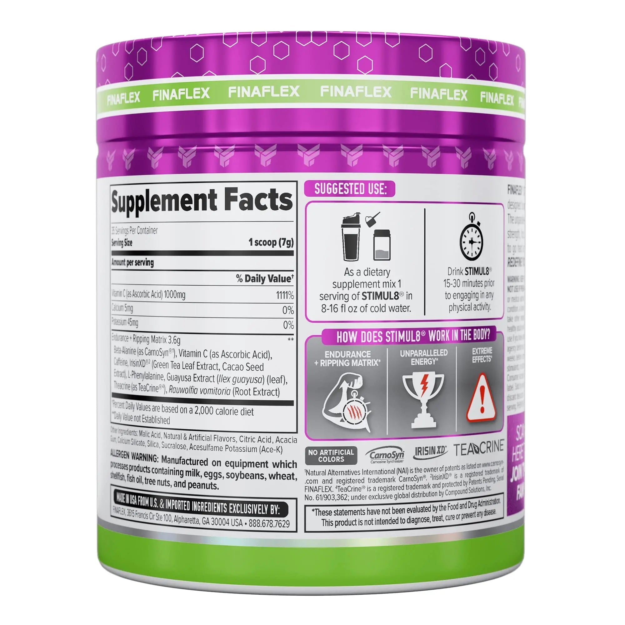 FINAFLEX STIMUL8 Original Super Pre-Workout, Awesome Apple - Energy, Strength FINAFLEX Au supplements