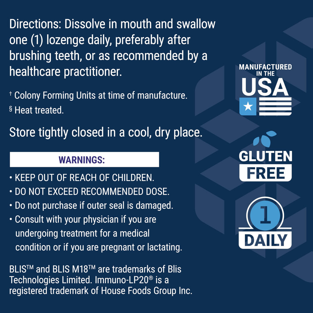 Life Extension FLORASSIST® Probiotic Oral Hygiene, Oral probiotic for Teeth and Gums, pH Levels, Dental Hygiene, Immune Support, BLIS M18™, Once Daily, Gluten Free, Vegetarian, 30 lozenges Life Extension Au supplements