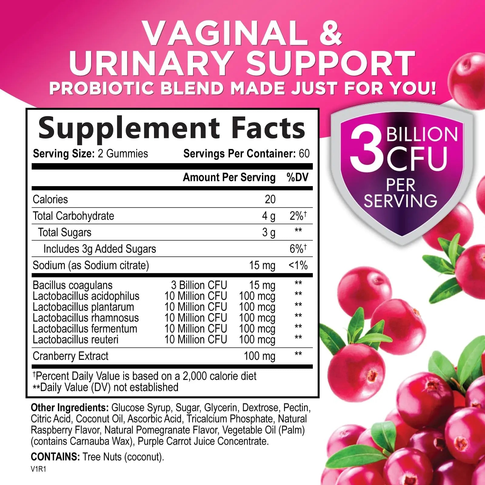 Probiotics for Women + Cranberry - 3 Billion CFU Guaranteed & 6 Vegan Strains for Women's Hello Lovely! Au supplements