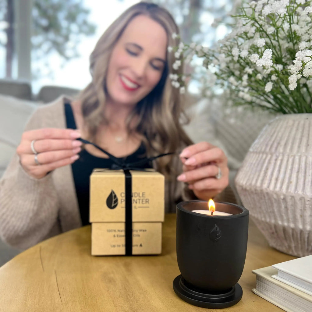 CandlePlanter Concrete Cement Candle Planter - Candles for Home Scented, Soy Candles CANDLEPLANTER Au supplements