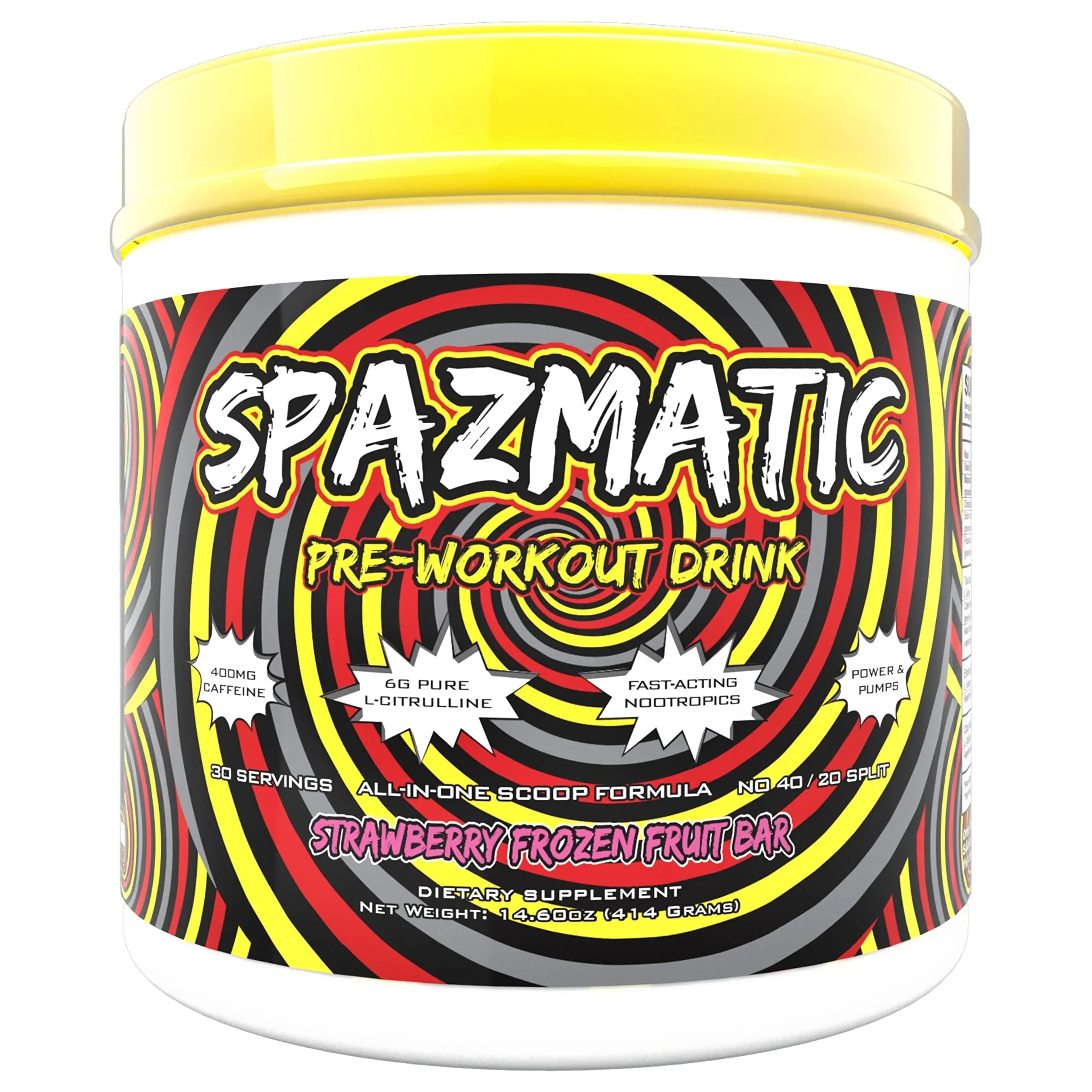 Spazmatic Pre-Workout Powder - 400mgs Caffeine - 6 Grams Pure Citrulline for Muscle TIM MURIELLO'S SPAZMATIC PRE-WORKOUT DRINK Au supplements