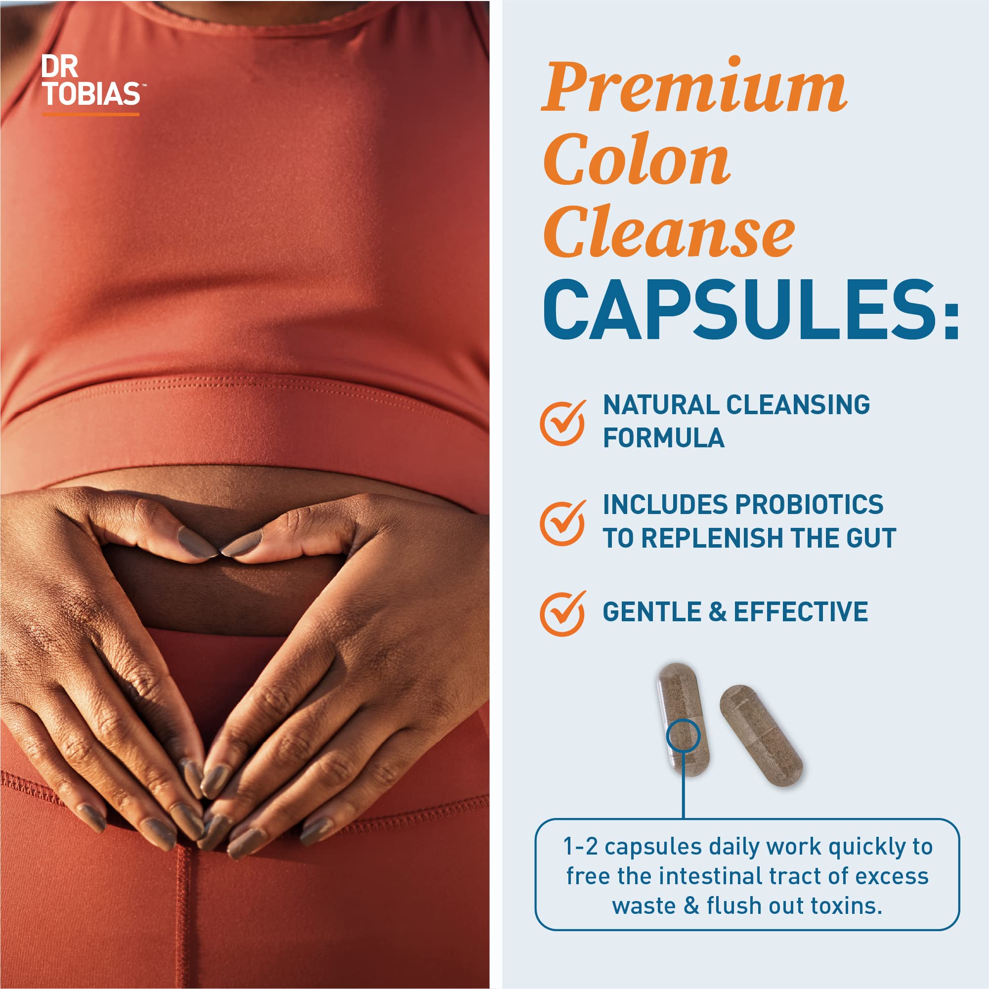 Dr. Tobias Colon Cleanse - Constipation Relief & Gut Health Support for Women & Men | 14 Day Colon Cleanser for a Gentle Colon Detox
