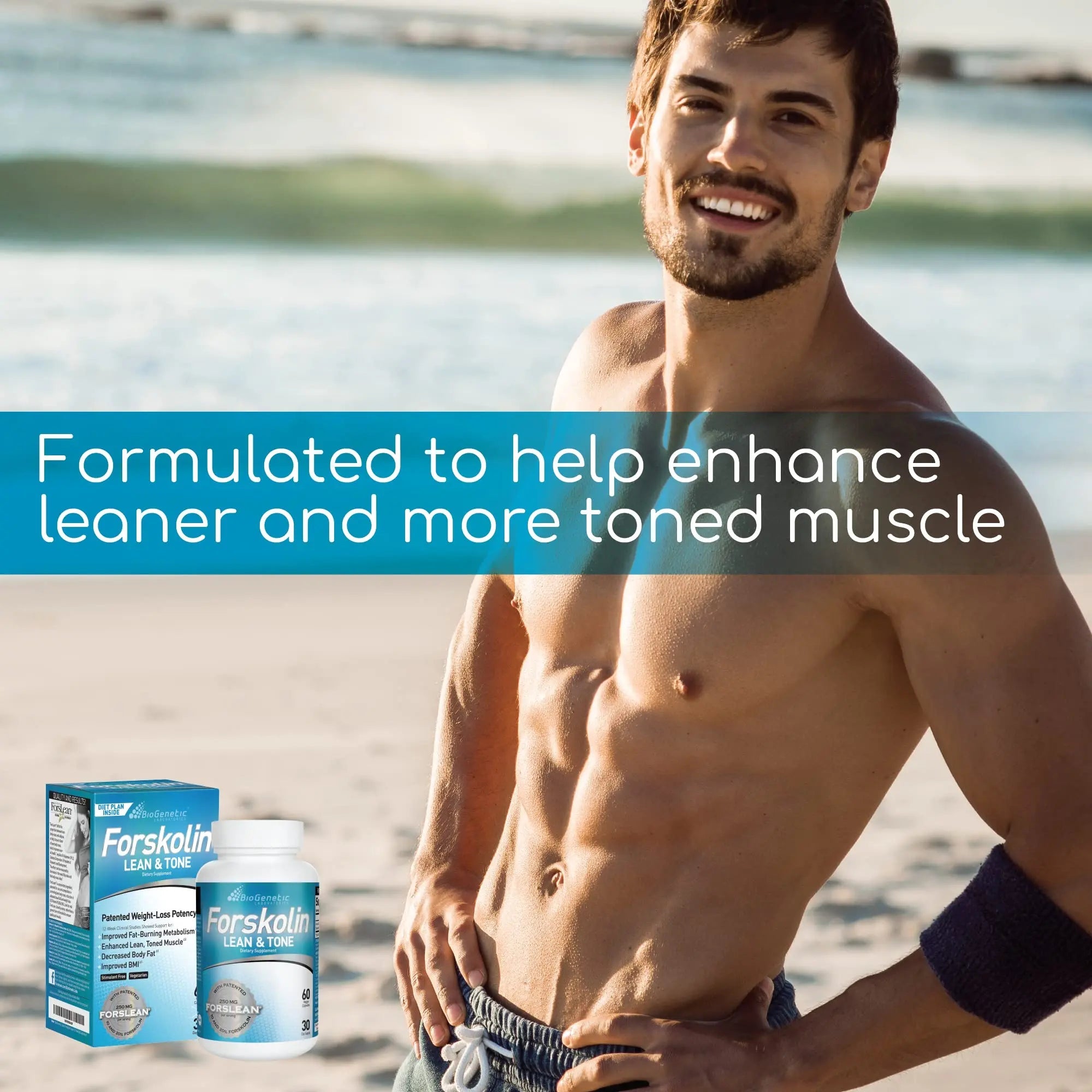 BioGenetic Labs Forskolin Lean & Tone - Weight Loss Pills - Body Toning Formula Fat Burner BioGenetic Laboratories Au supplements