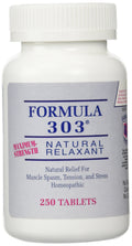 Dee Cee Labs Formula 303 Maximum Strength All-Natural Relaxant Tablets, 250 Tablets; All-Natural Relaxant containing Magnesium for Sore Muscles, Passion Flower, and Valerian Root Dee Cee Laboratories Au supplements