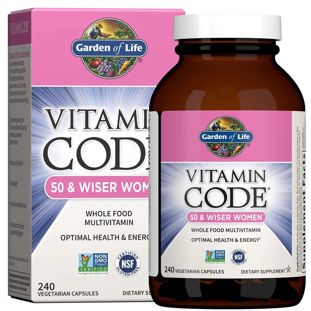 Garden of Life Vitamin Code Multivitamin for Women 50 & Over, B Vitamins, A, C, D3, E & K, CoQ10, Probiotics & Enzymes Garden of Life Au supplements