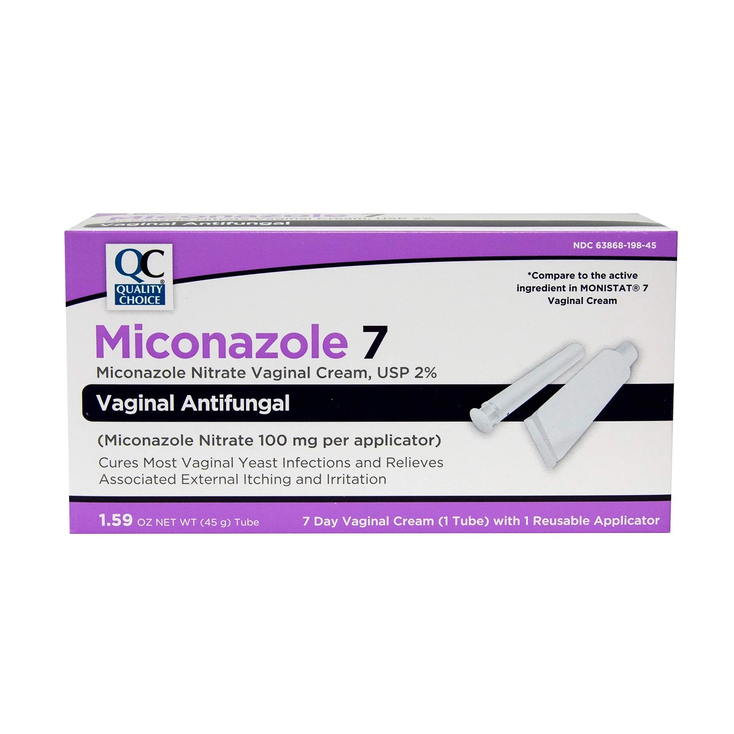 Quality Choice Miconazole Nitrate 2% 7 Day Vaginal Antifungal Cream, 1.59 Ounces (45g) Quality Choice Au supplements