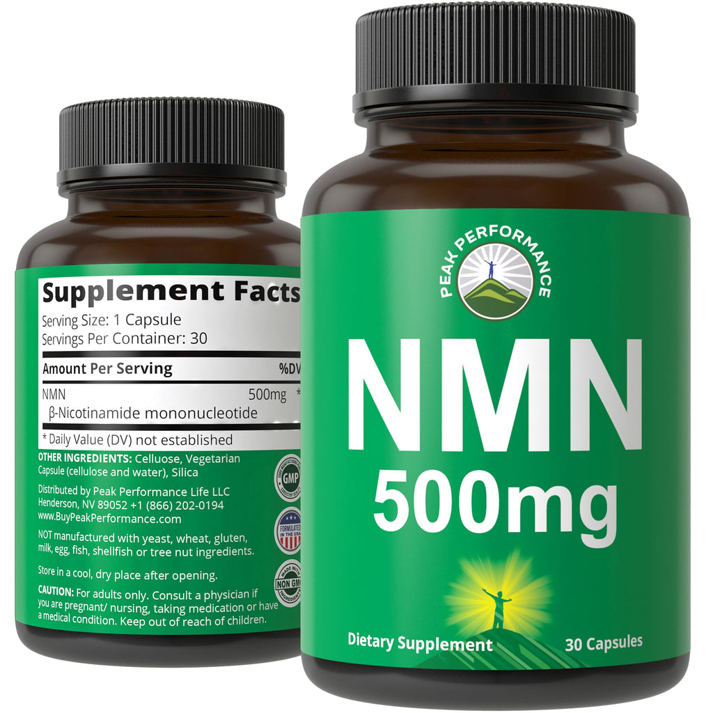 NMN Supplement Ultra High Strength Stabilized Nicotinamide Mononucleotide 500mg Per Capsule. 2 Capsules = 1,000mg of NMN. Boost NAD Levels. Healthy Aging NAD+ Supplements for Men and Women Peak Performance Au supplements
