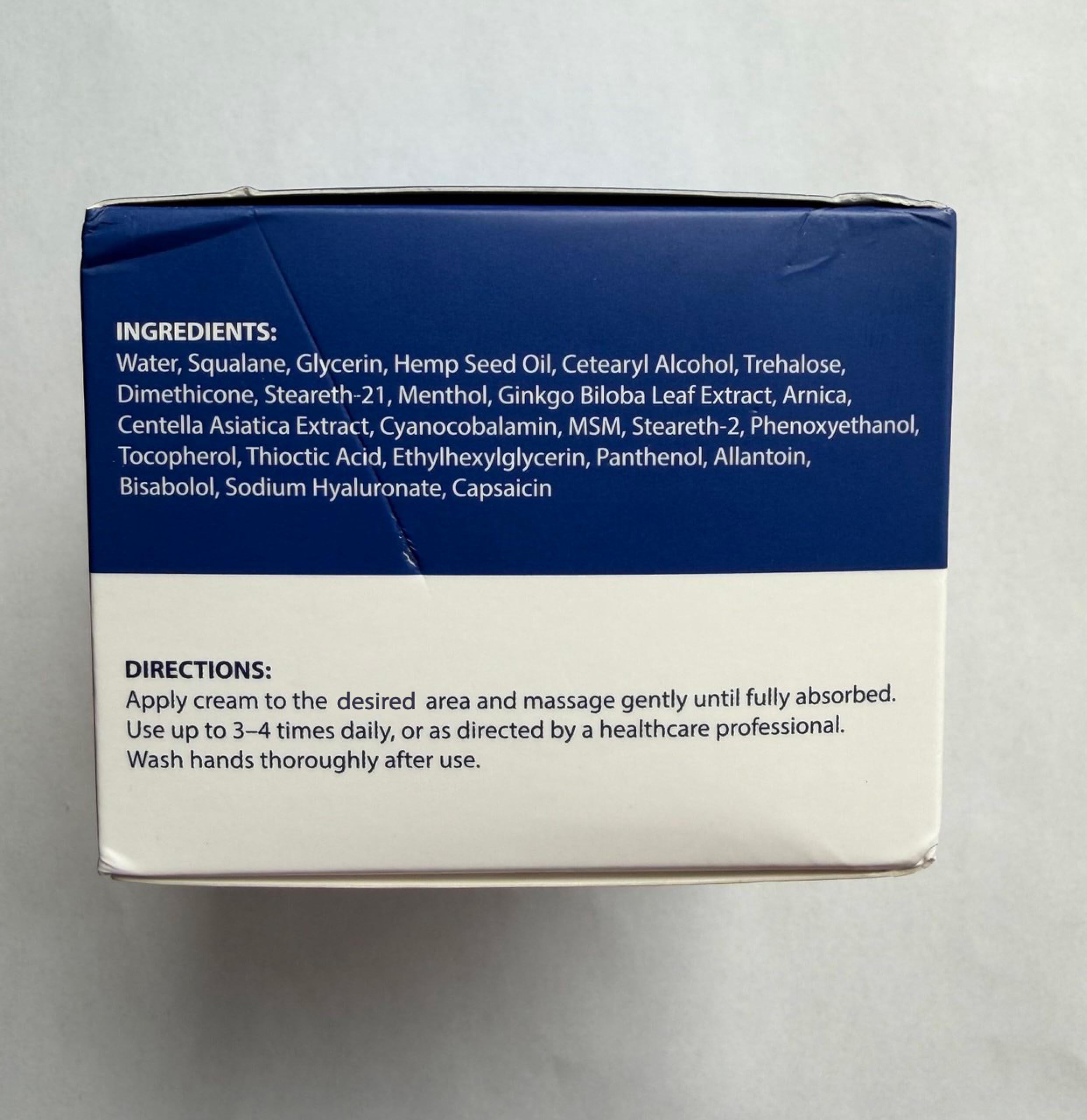 Neuropathy Cream - Maximum Strength - Arnica, MSM, Hemp Seed Oil, Ginkgo Biloba, Capsaicin - Non-Greasy with Cooling Effect - Value Pack - Natural Ingredients - Formulated in USA Arvesa Au supplements