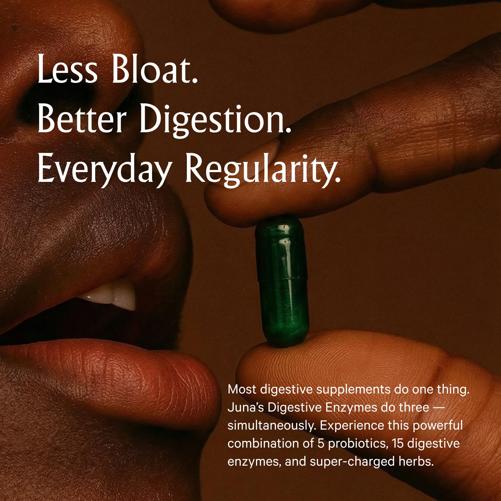 Juna Digestive Enzymes + Probiotic — 3-in-1 Daily Gut Support for Bloat Relief, Smooth Digestion & Microbiome Balance | 15 Enzymes, 5 Probiotics, 8 Botanicals | Vegan, 3rd-Party Tested | 60 Capsules Juna Au supplements