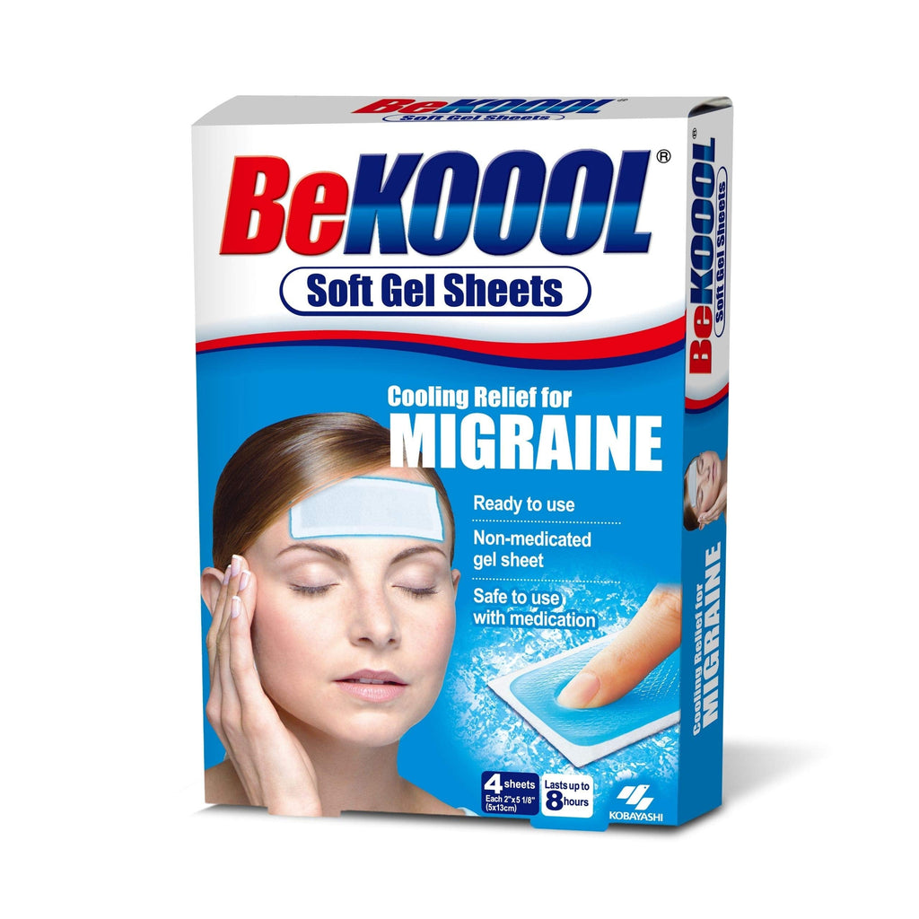BeKOOOL Migraine Gel Sheets - 4 Count BeKoool Au supplements