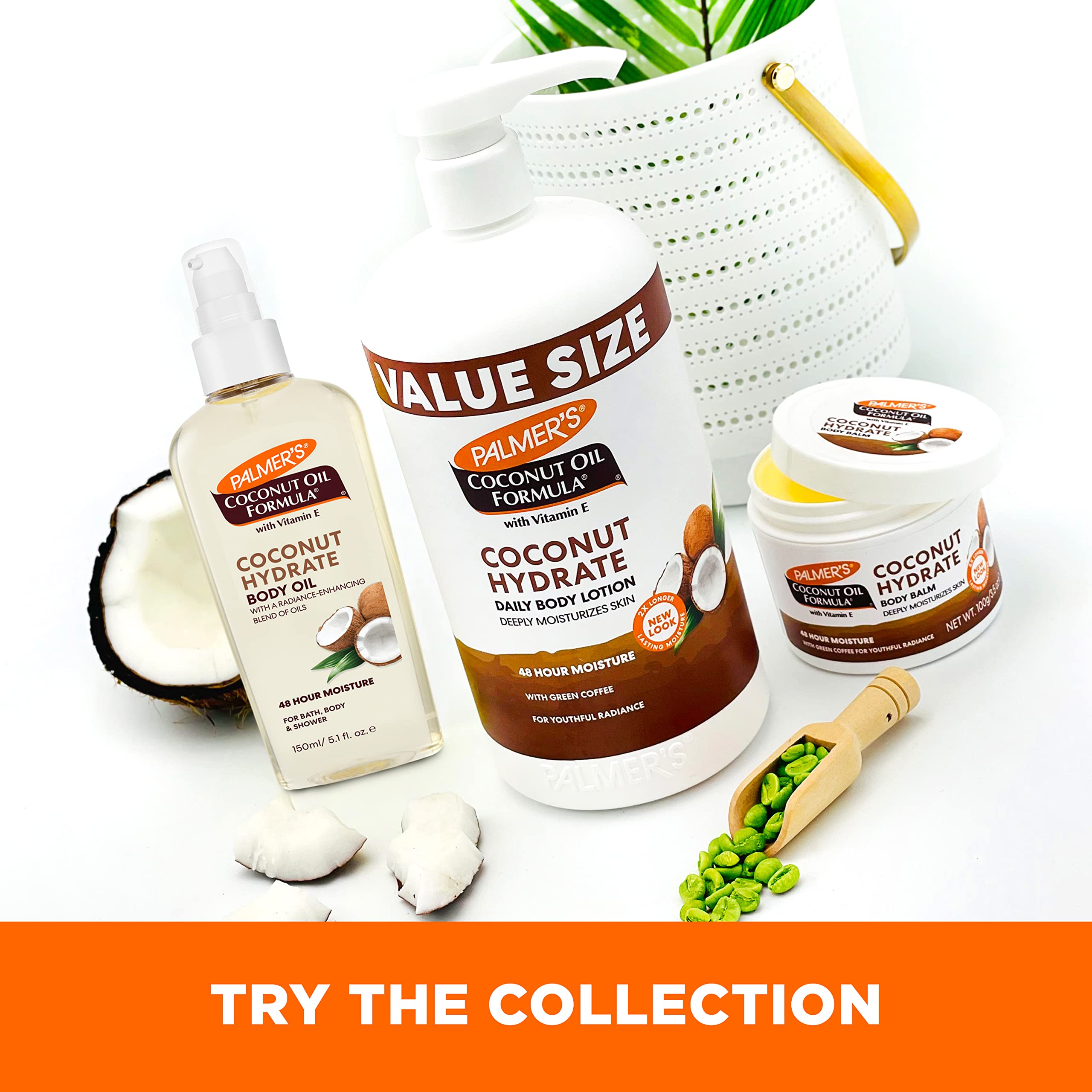 Palmer's Coconut Oil Formula Body Lotion for Dry Skin, Hand & Body Moisturizer with Green Coffee Extract & Vitamin E