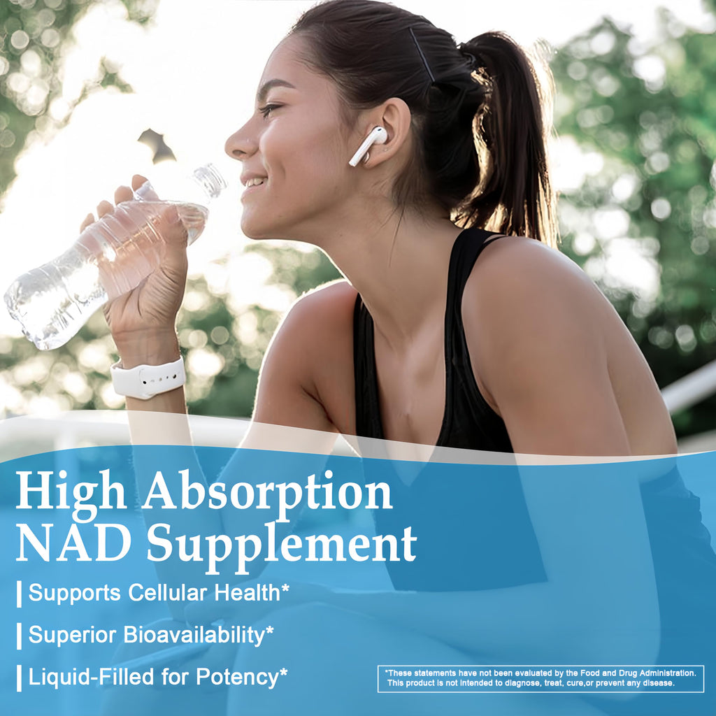 JINGYAT 11-in-1 NAD Supplement with Resveratrol, CoQ10, Quercetin, Collagen, Grape Seed for Cellular Energy, Mental Focus & Antioxidant Support - NAD Supplement for Women & Men, 120 Soft Capsules JINGYAT Au supplements