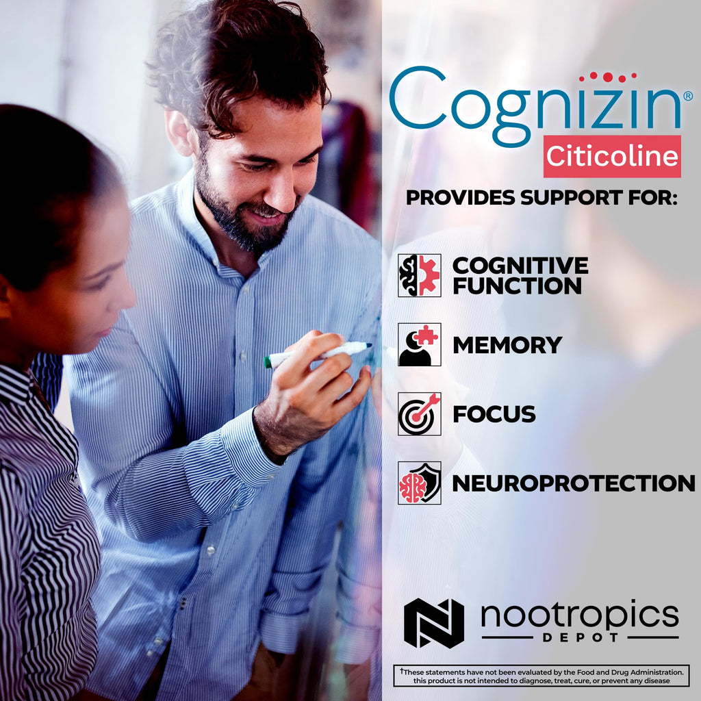 Nootropics Depot Cognizin Citicoline Capsules | 60 Count | Choline Supplement | Brain Health Supplement | Regulates Memory and Cognitive Function | Supports Attention, Focus and Recall Nootropics Depot Au supplements