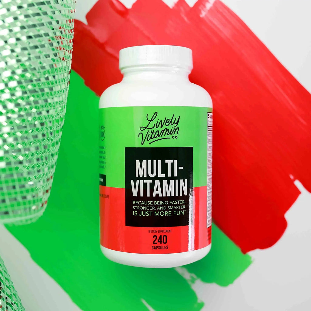LIVELY VITAMIN CO. Multivitamin - 37 Vitamins Minerals and Extracts - Energy - Memory - Immune Function - Heart- Brain - Focus - Mood - Antioxidants - Dairy Gluten Soy Free - 60 Vegetarian Capsules LIVELY VITAMIN CO Au supplements