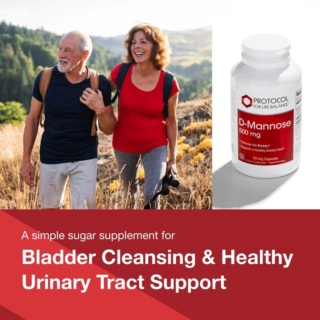 Protocol for Life Balance D-Mannose - 500mg - Bladder Cleanse - Support Healthy Urinary Tract* - For Men & Women - Kosher & Non-GMO - 90 Veg Capsules PROTOCOL FOR LIFE BALANCE Au supplements