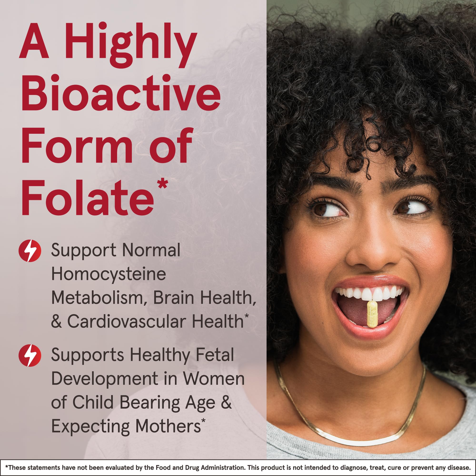 Jarrow Formulas Extra Strength Methyl Folate 400 mcg, Dietary Supplement for Cardiovascular and Neurologic Health Support