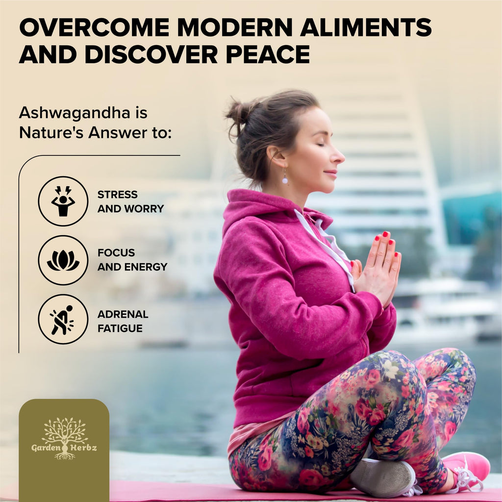 Garden of Herbz Organic Ashwagandha Root & Irish Sea Moss – 3,600 mg Ashwagandha Supplement with Black Seed Oil, & Burdock Root – Herbal Supplement for Energy, Calm, Mood, & Wellness, 120 Caps Garden of Herbz Au supplements