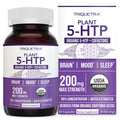 Organic 5-HTP - 200 mg | 99% 5HTP Concentration, Plus Cofactor Vitamin B6 & Lion’s Mane | Water Extracted from Organic Griffonia Seeds | Supports Mood