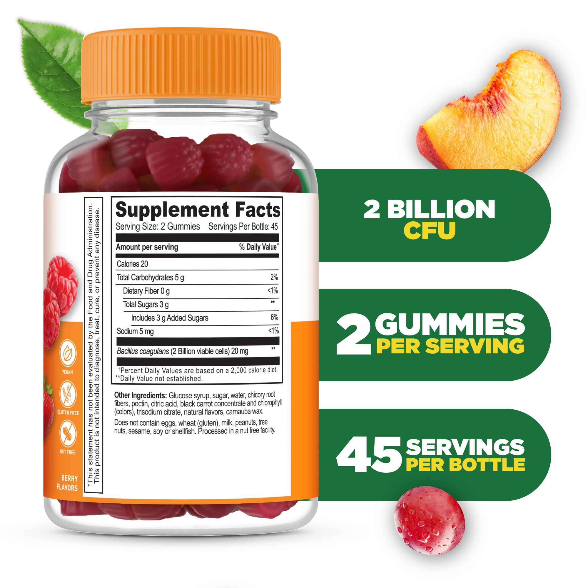 Lifeable Probiotics Gummies | 2 Billion CFU | Great Tasting Probiotic Gummies for Women | Probiotic Gummy for Gut Health and Immune Support