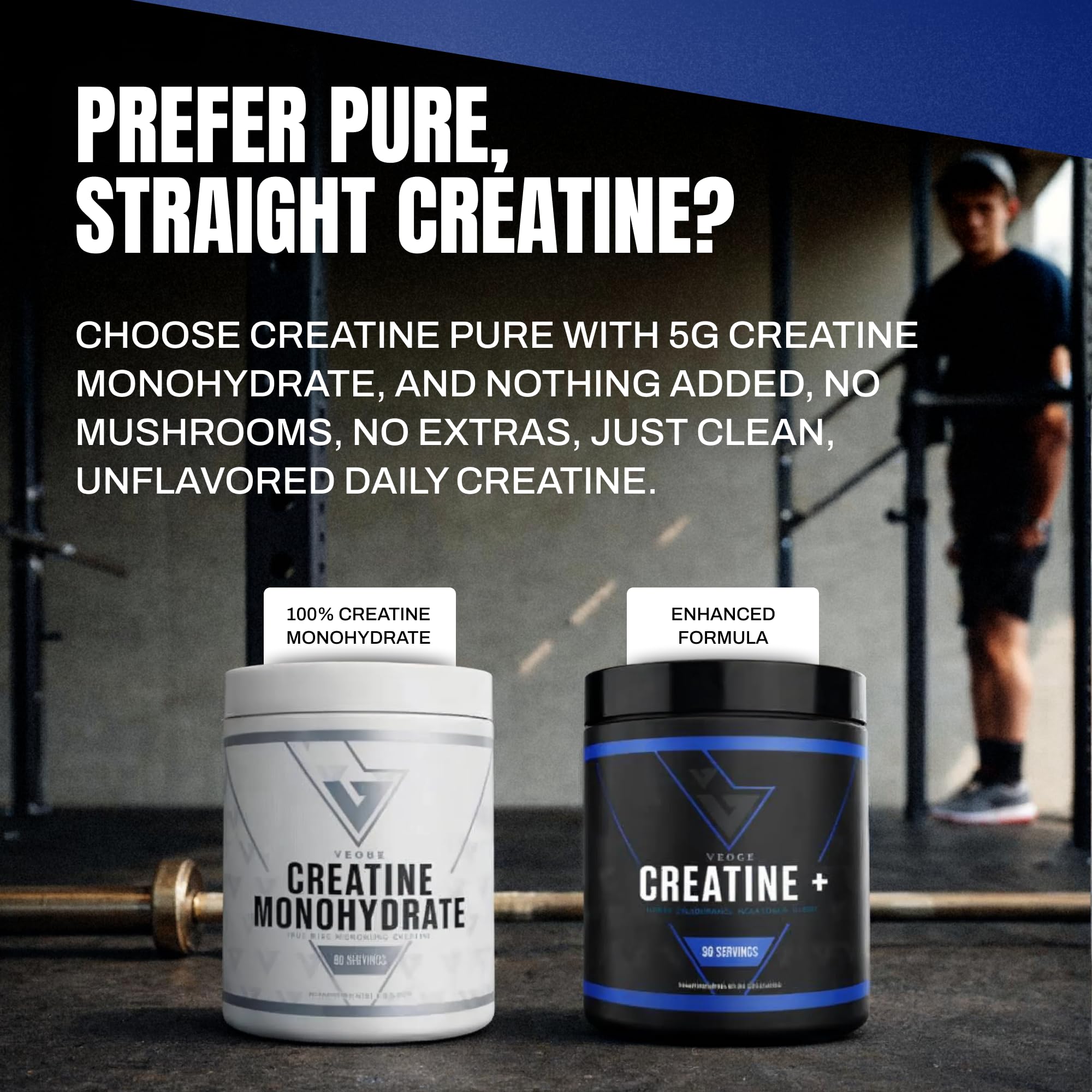 VEDGE Nutrition Creatine + | Vegan Plant-Based Creatine Monohydrate Powder | Energy, Performance & Function | Ergogenic Aids for Athletes | Unflavored, 30 Servings VEDGE Au supplements