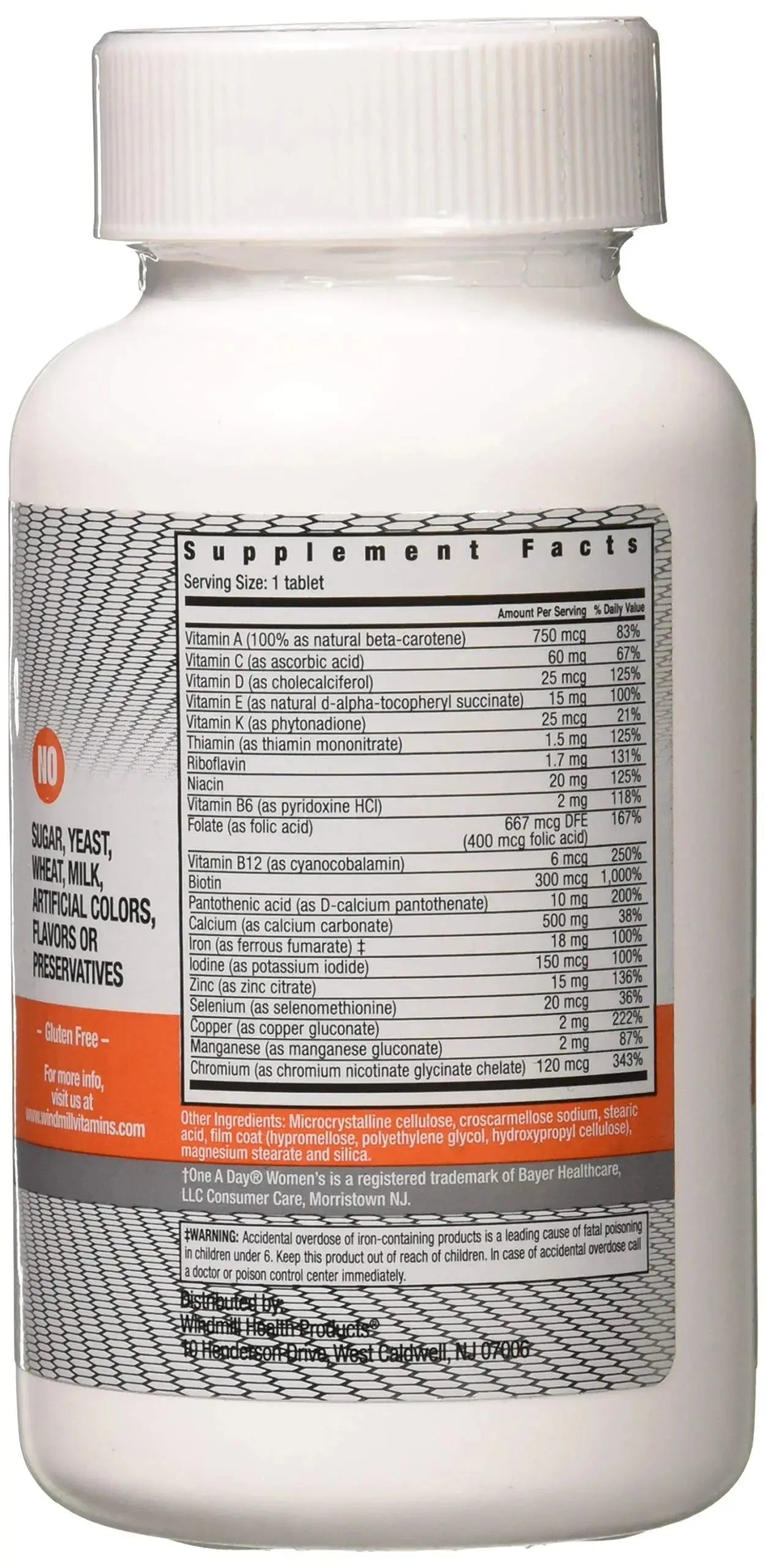 Daily Vitamin TB Womens WMILL Size: 100 Windmill Au supplements