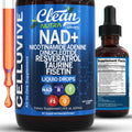 Clean Nutra NAD Liquid Supplement Drops Resveratrol Polyphenols Liposomal Taurine Fisetin Grape Seed Extract Japanese Knotweed Fo Ti Anti Aging NAD+ Nicotinamide Adenine Dinucleotide for Women & Men Clean Nutraceuticals Au supplements