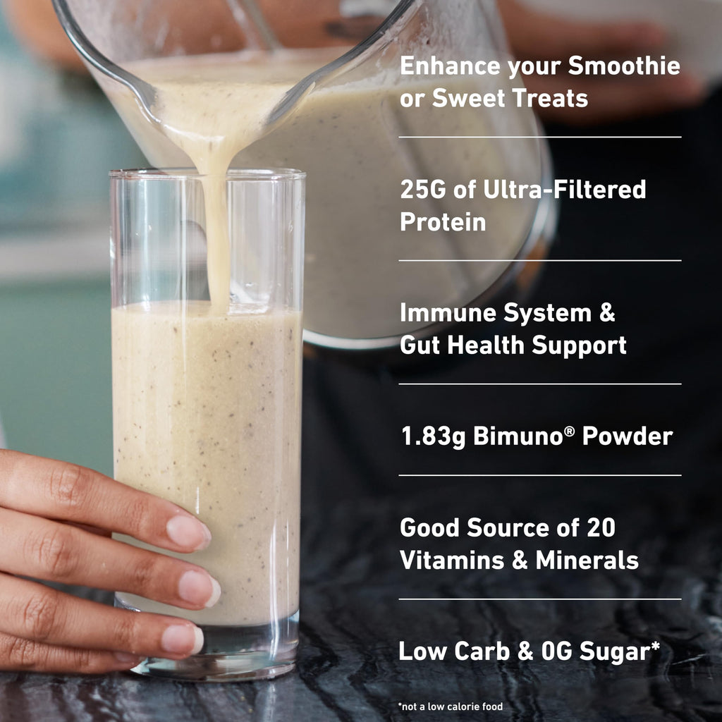 Isopure Protein + Gut Health & Immune Support Powder, Vanilla Crème, 25g Whey Protein with Prebiotics & Vitamins, 12 Servings (Pack of 1)