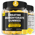 Creatine Monohydrate Gummies for Men & Women - with BCAA, Collagen Peptides, L-Taurine, Vitamin B12, D3, Chewables Creatine Monohydrate 5g Per Serving, Natural Lemon Flavor, Sugar Free, 2 Pack EnvyCure Au supplements
