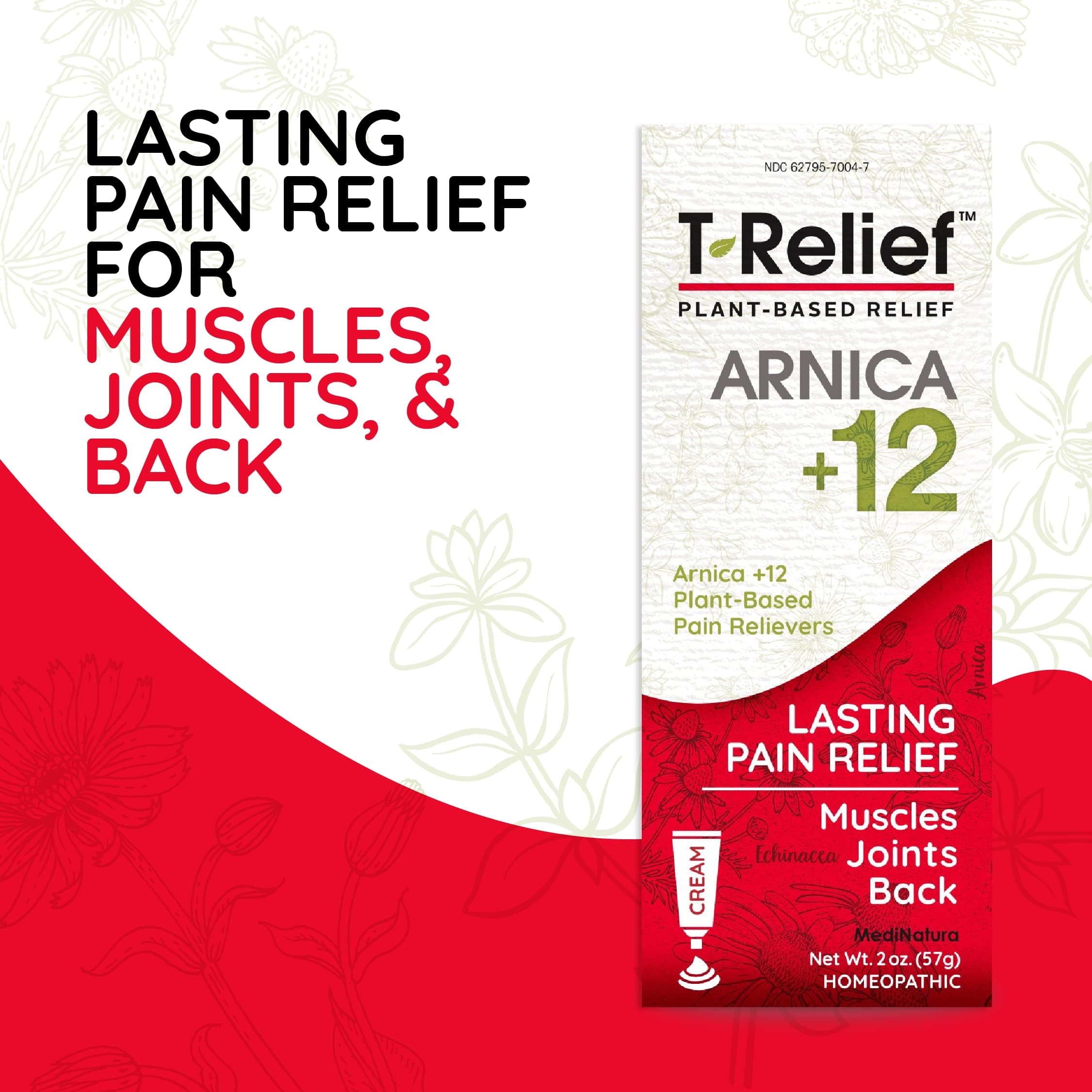 MediNatura T-Relief Extra Strength Discomfort Relief-Naturally-Soothing Cream That Supports Sore Joints-Stiffness & Body Ache Aid-Homeopathic Herbal Rub-Fast-Absorbing & Non-Sticky Lotion - 2 oz MediNatura Au supplements