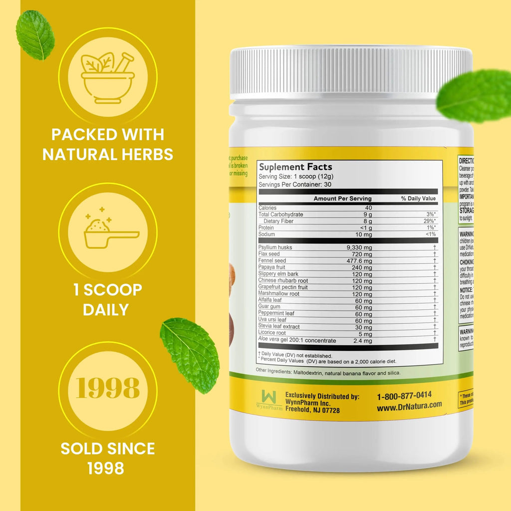 Dr Natura Colonix Intestinal Cleanser, All-Natural Daily Fiber, Colon Detox and Cleanse DrNatura Au supplements