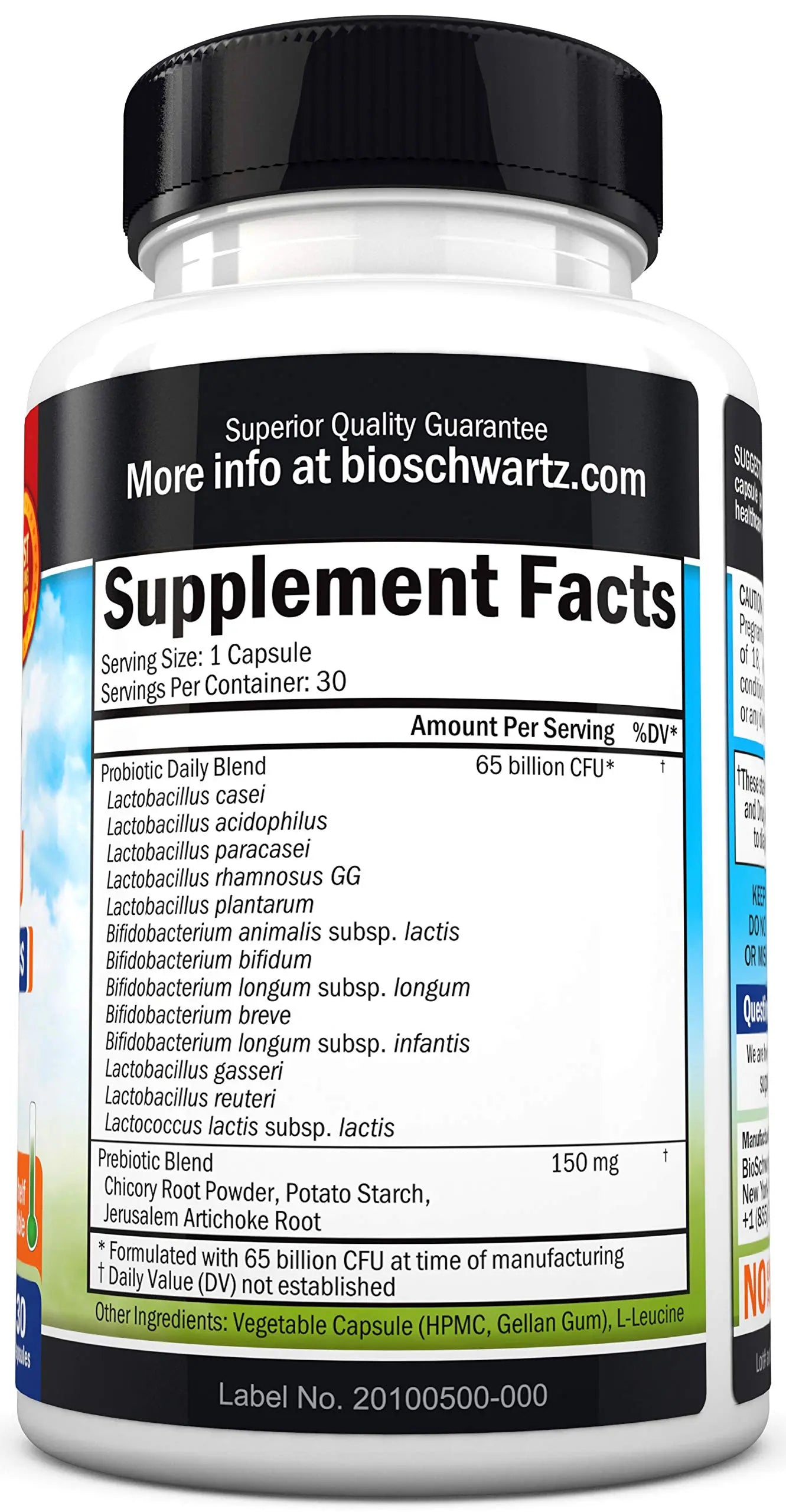 Probiotic 65 Billion - Probiotics with Prebiotic for Women & Men - Lactobacillus BioSchwartz Au supplements