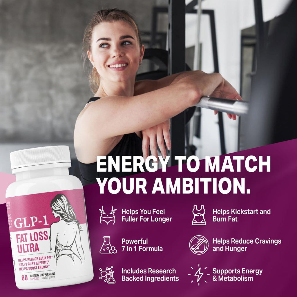 Fat Loss Ultra  Appetite Suppressant &  for Women | Supports Healthy Pathways Associated with  Activity | 3rd Party Tested Supplement - 60 Capsules for Adults
