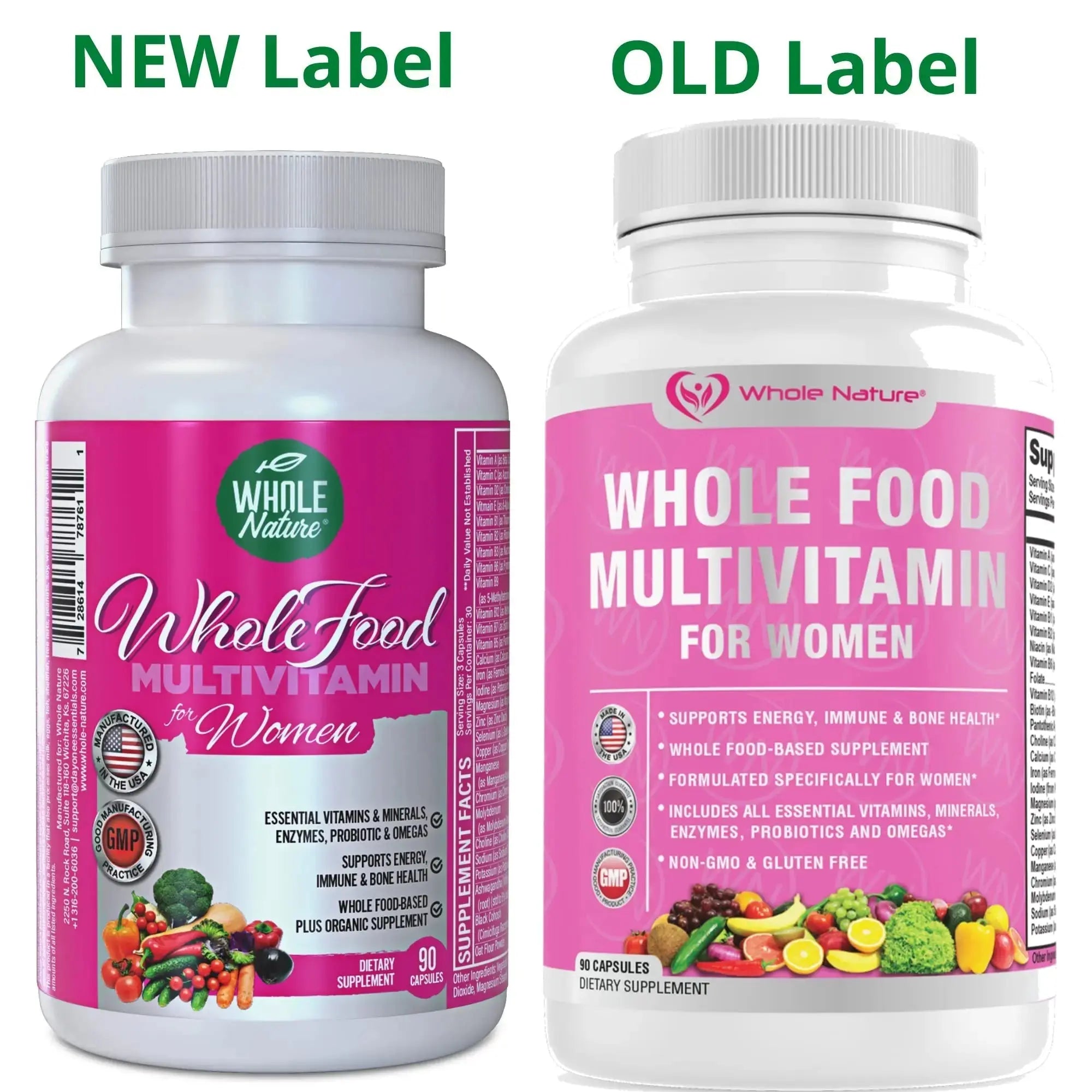 Whole Nature Whole Food Multivitamin for Women Womens Multi Vitamin with Folate, B12 Methyl, Vitamins, Minerals, Probiotics and Omegas Whole Nature Au supplements