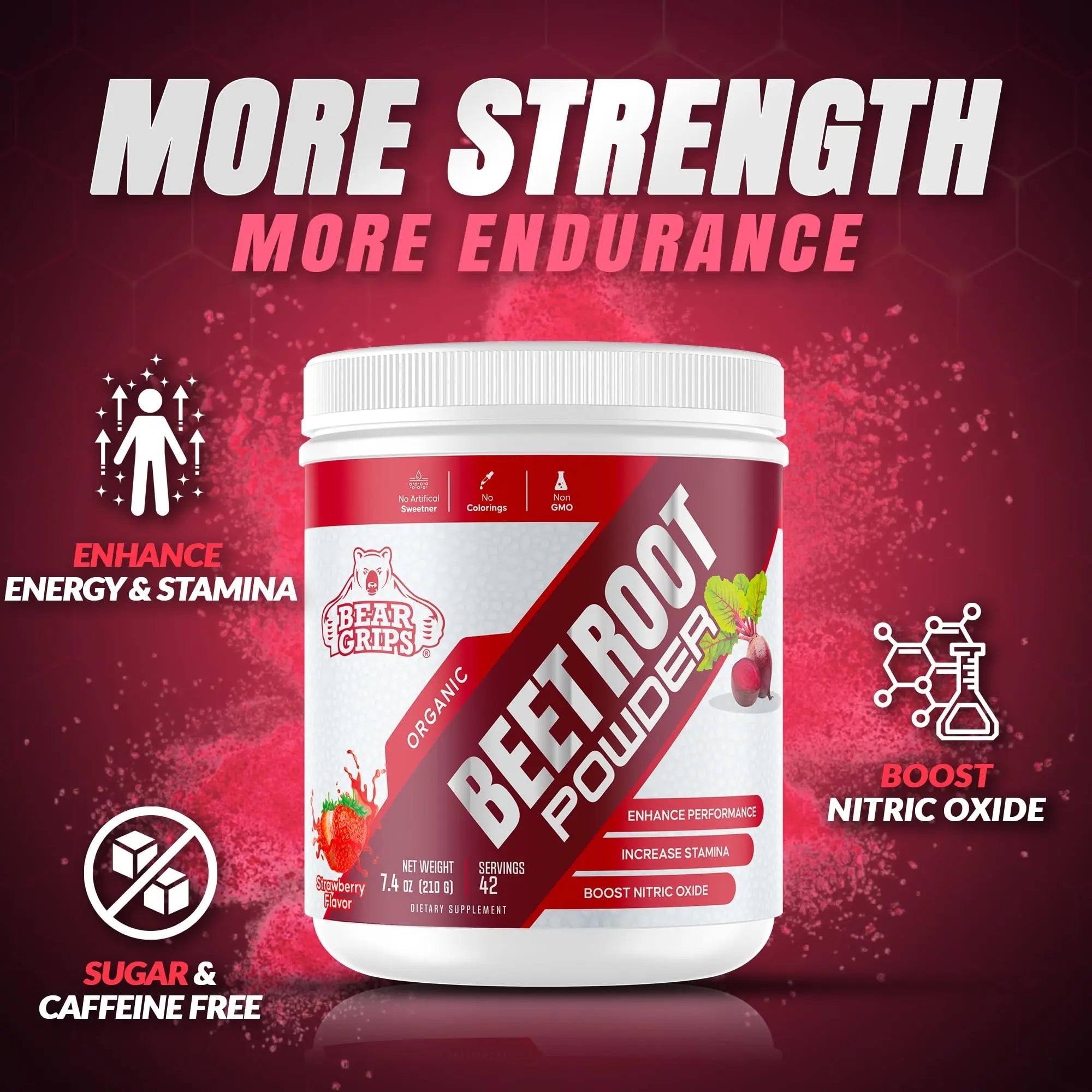 Organic Beet Root Powder - Nitric Oxide Supplement Super Food Beets Supplements Bear Grips Au supplements