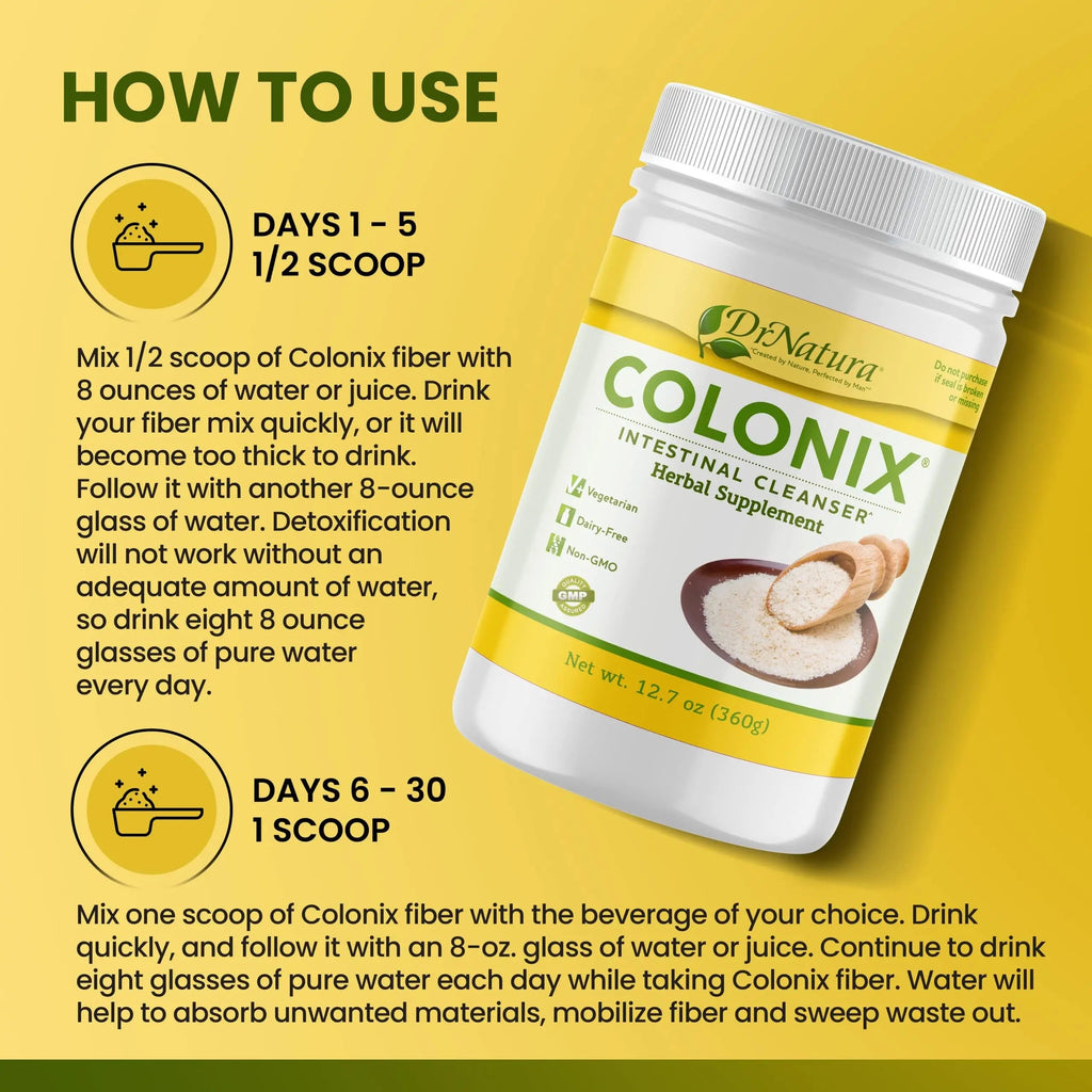 Dr Natura Colonix Intestinal Cleanser, All-Natural Daily Fiber, Colon Detox and Cleanse DrNatura Au supplements