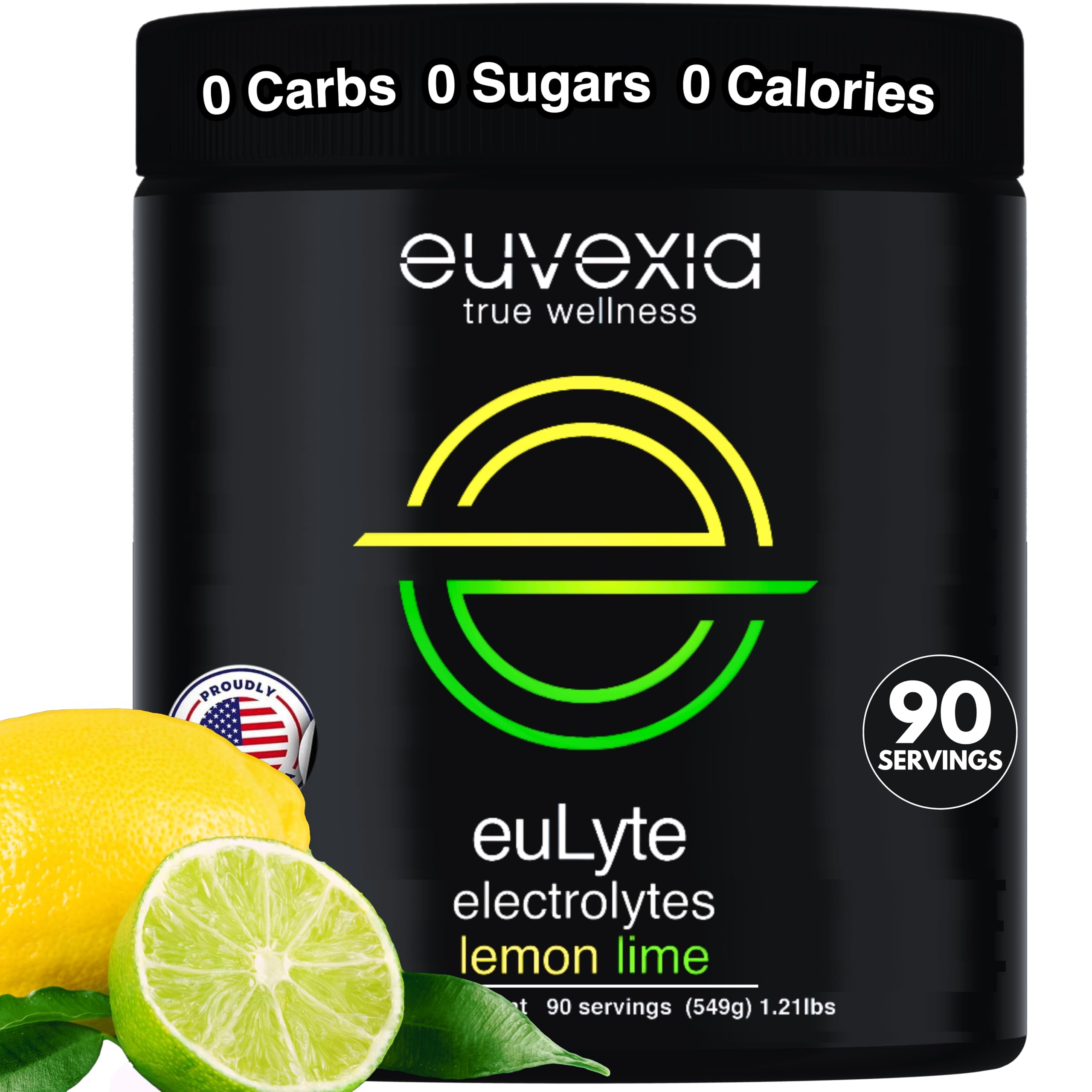 Dr Ekberg euLyte Instant Hydration Electrolytes Powder Zero Sugar Carb Calorie Lemon Lime Drink Mix • 80+ Minerals Magnesium Potassium Calcium Trace Minerals