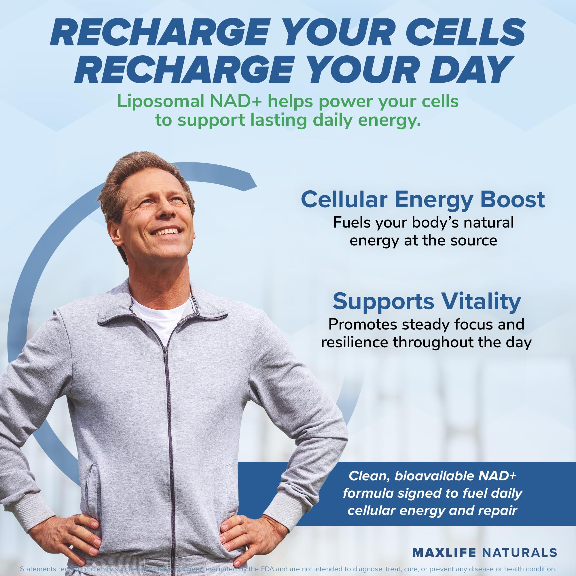 Liposomal NAD+ Trans-Resveratrol Supplement 1500mg - 120 Capsules - Liposomal NAD Supplements for Women and Men, High Purity-NAD Cell Regenerator, Cognitive & Anti Aging Supplement for Women & Men MAXLIFE NATURALS Au supplements
