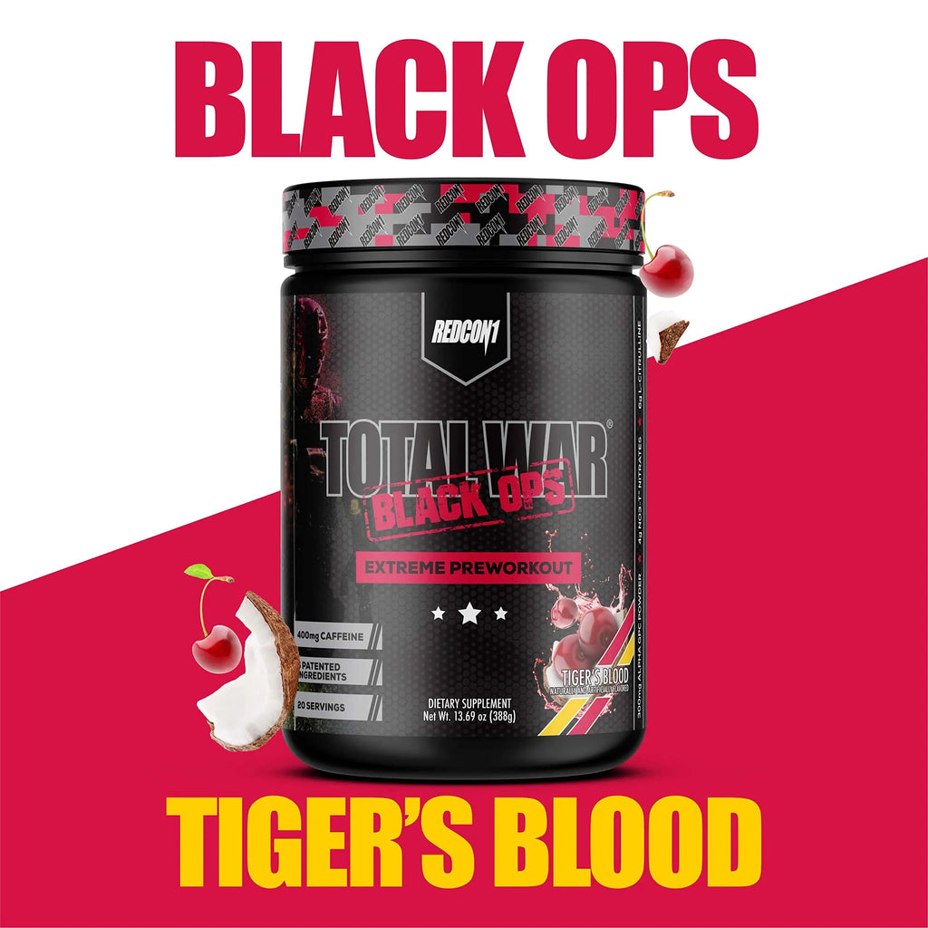 REDCON1 Total War Black Ops Extreme Preworkout Powder, Tigers Blood, High Stimulant REDCON1 Au supplements