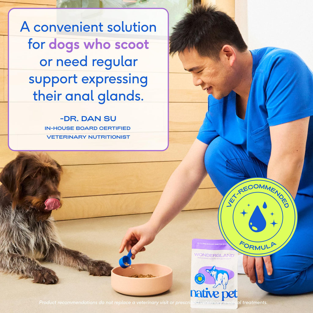 Native Pet WonderGland - Dog Anal Gland Supplement - Promotes Firm Stools, Natural Gland Expression to Help Reduce Scooting - Fiber Food Topper with Miscanthus Grass, Pumpkin & Probiotics - 30 Scoops Native Pet Au supplements