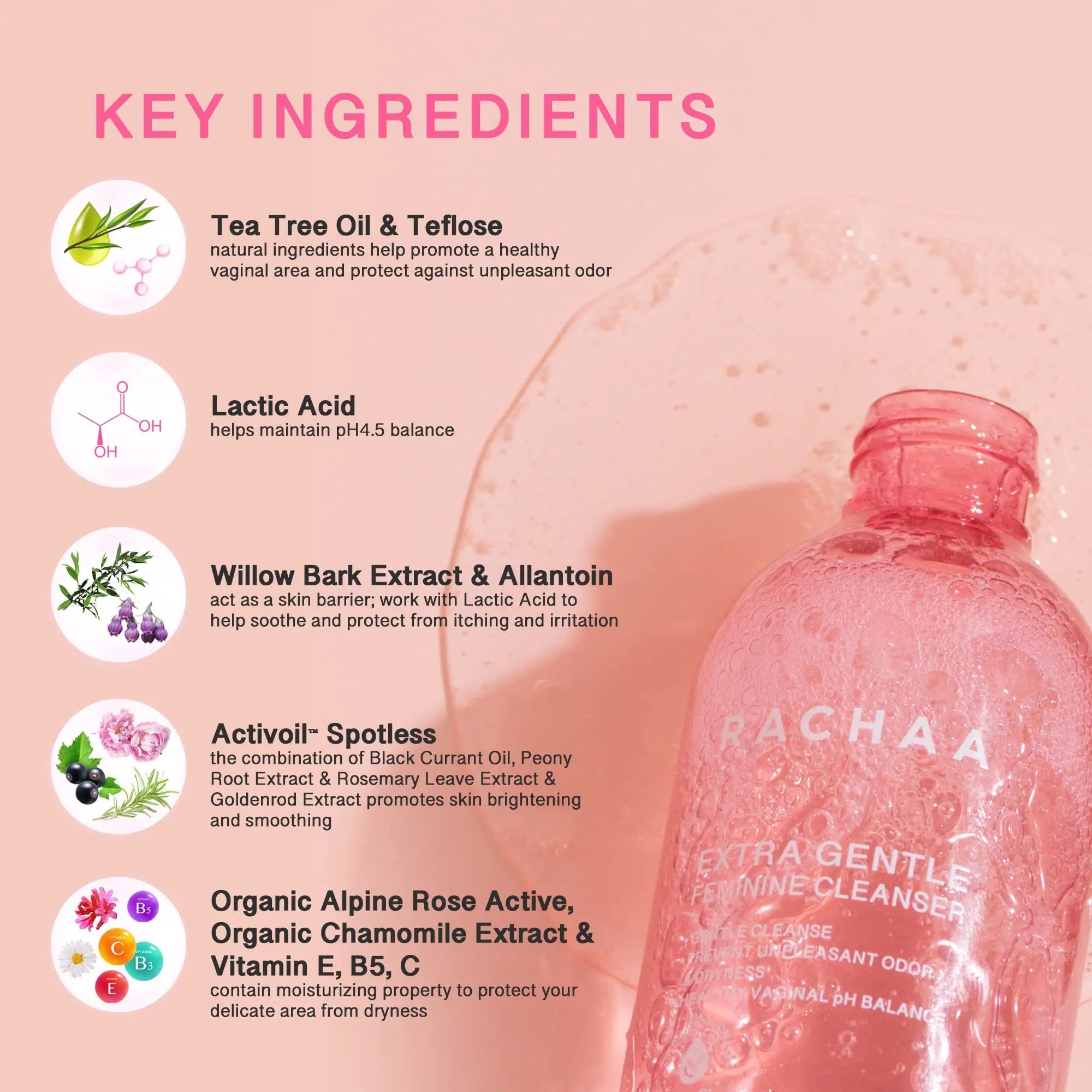 RACHAA Feminine Wash for Women, Lightening and Moisturizing, pH Balance Intimate Wash RACHAA Au supplements
