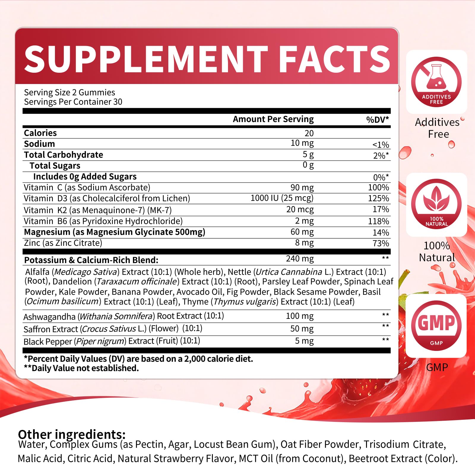 2 Pack Potassium Magnesium Gummies, Sugar Free Potassium Supplement Magnesium Glycinate 500mg, Ashwagandha, Vitamins D3, C, B6, Calcium & Zinc for Sleep, Leg Cramps & Muscle Relaxation-120 Count MABEFY Au supplements