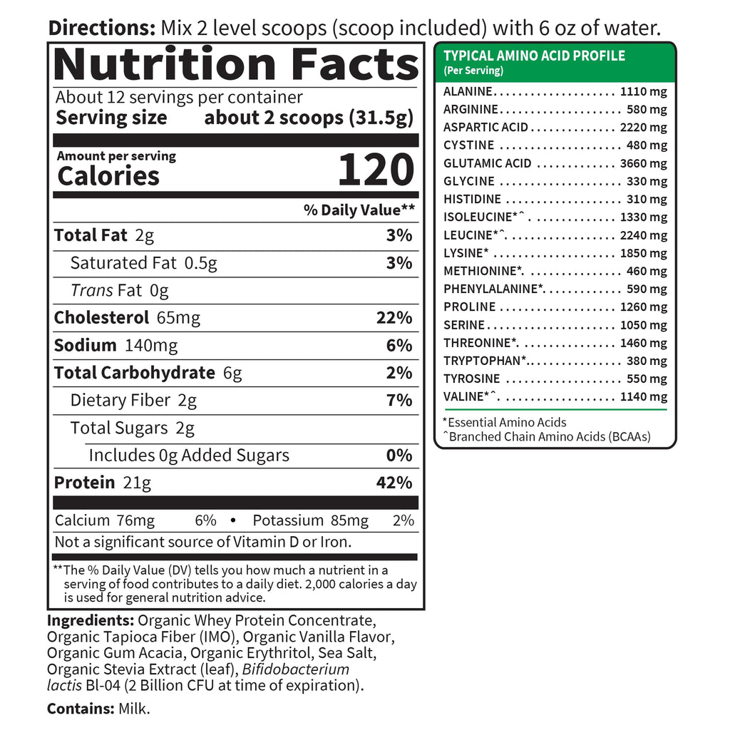 Garden of Life Sport Grass Fed Whey Protein Powder – 24g Whey Protein Isolate for Women & Men with Probiotics & Glutamine, Non-GMO, Gluten-Free, Cold-Processed, Vanilla Flavor, 20 Servings
