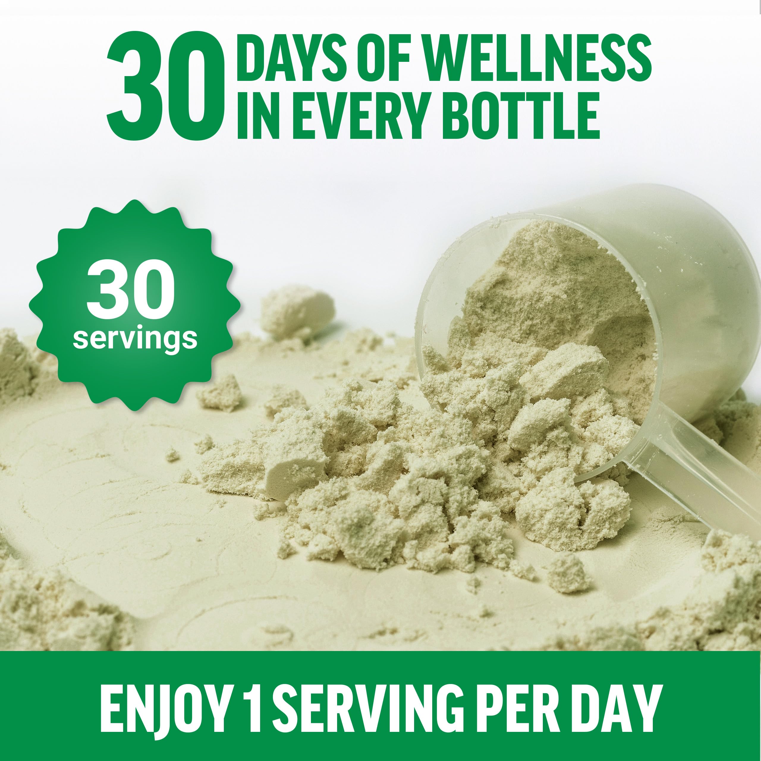 Force Factor Smarter Greens Daily Wellness Powder, Greens Superfood Powder to Support Gut Health, Bloating, & Digestion, with 40+ Superfoods