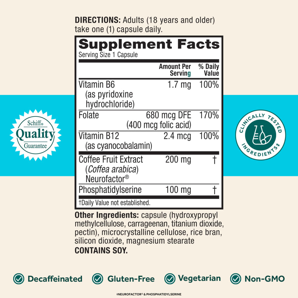 NEURIVA Plus Brain Supplement for Memory and Focus Clinically Tested Nootropics for Concentration for Mental Clarity, Cognitive Enhancement Vitamins B6, B12