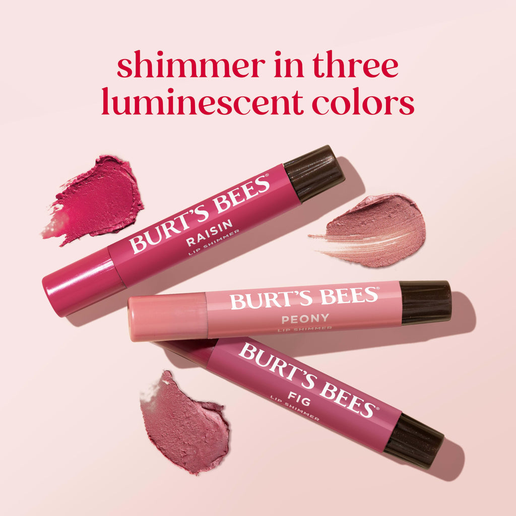 Burt's Bees Easter Basket Stuffers, Lip Shimmer Nude Collection, Tinted Lip Balm, Moisturizing for All Day Hydration with Natural Glowy Finish