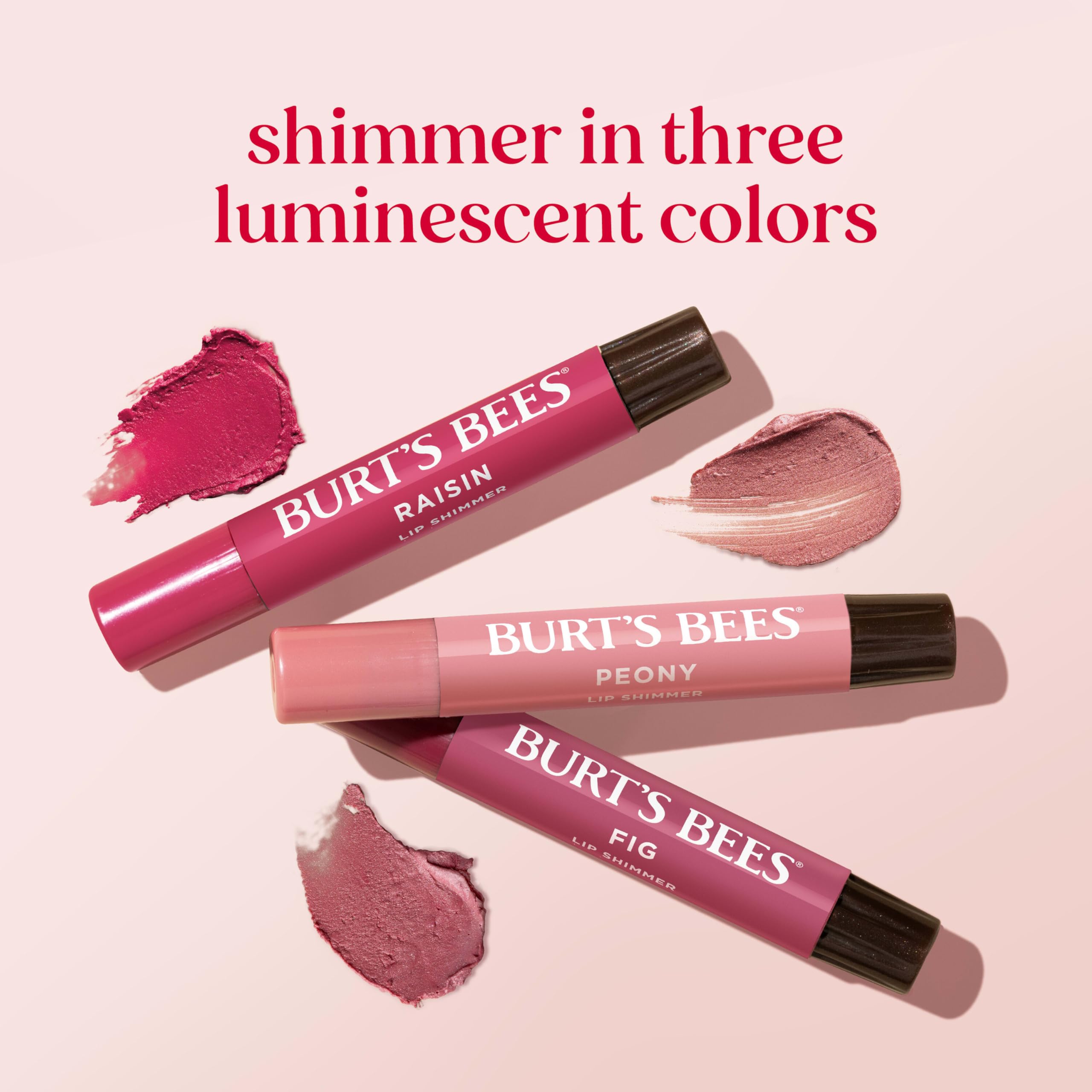 Burt's Bees Easter Basket Stuffers, Lip Shimmer Nude Collection, Tinted Lip Balm, Moisturizing for All Day Hydration with Natural Glowy Finish