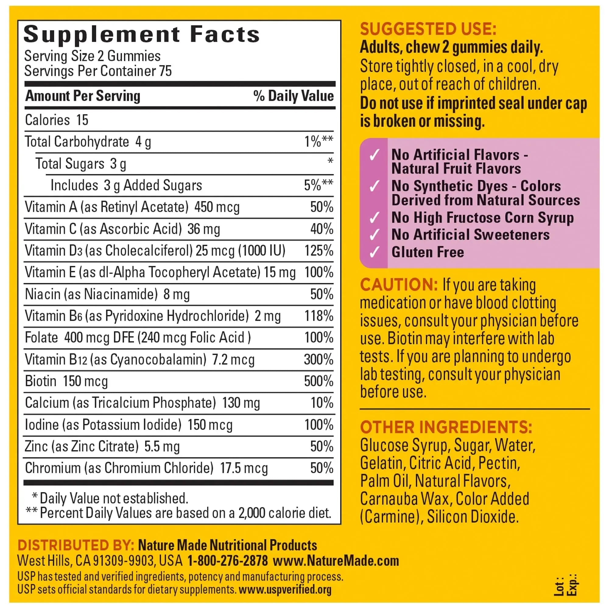 Nature Made Multivitamin Gummies Combo Pack for Him & Her, Tasty Men & Womens Multivitamin with Vitamin C, Vitamin D3, B Vitamins Nature Made Au supplements